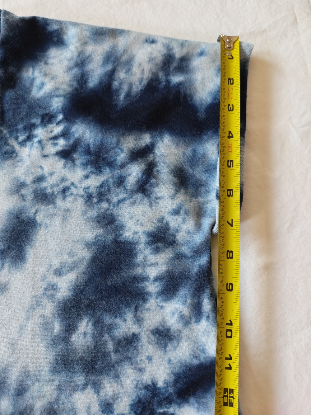 Tie-Dye V-Neck Crop Top in Navy by Ann Taylor - Picture 8 of 8